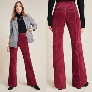 ANTHRO. CARSON SUEDE HI-RISE BOOTCUT TROUSERS 10